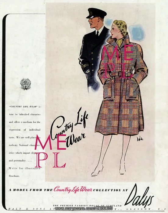 : Advert for Dalys coats 1940 : Advert for Dalys coats 1940