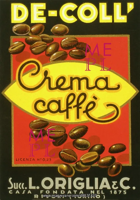 : Advertisement for De-Coll coffee : Advertisement for De-Coll coffee