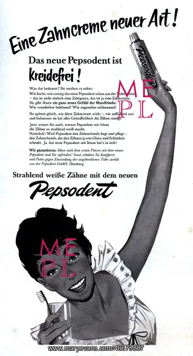 : advertising, dental care, toothpaste Pepsodent : advertising, dental care, toothpaste Pepsodent