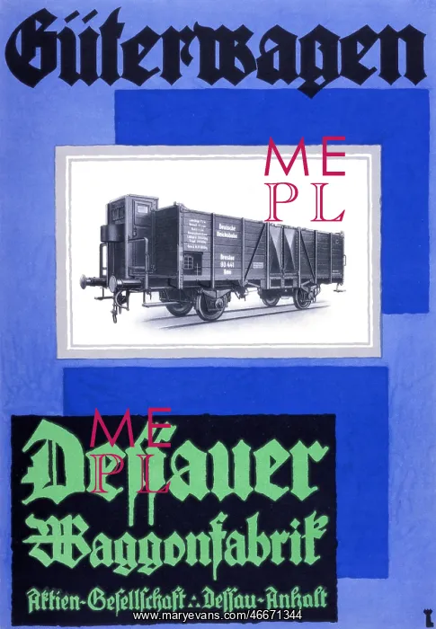: advertising, Dessauer Waggonfabrik AG (Dessau : advertising, Dessauer Waggonfabrik AG (Dessau