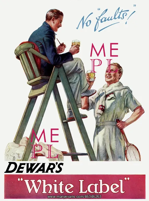 : Advert for Dewar's White Label Scotch Whisky 1937 : Advert for Dewar's White Label Scotch Whisky 1937