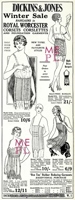 : Advert for Dickins & Jones corsets 1926 : Advert for Dickins & Jones corsets 1926