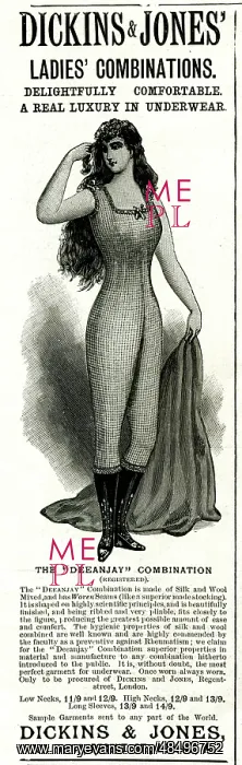 : Advert, Dickins & Jones, Ladies Combinations : Advert, Dickins & Jones, Ladies Combinations