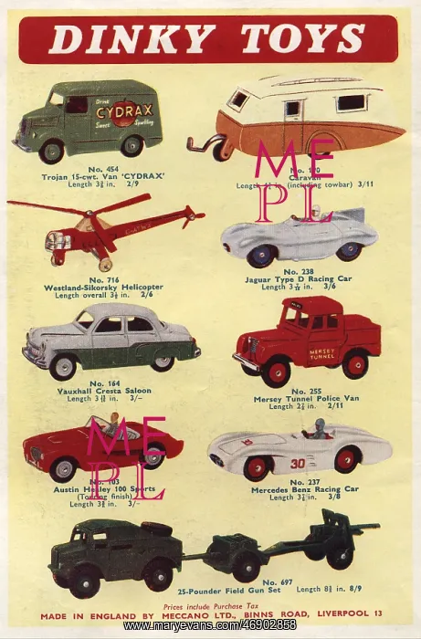 : Advert for Dinky Toys by Meccano : Advert for Dinky Toys by Meccano