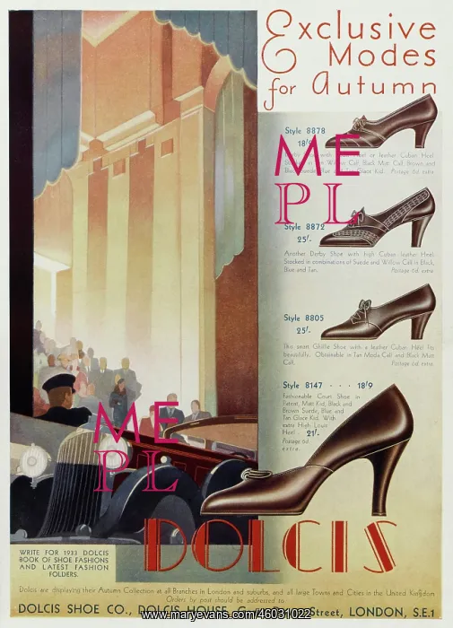 : Advert for Dolcis shoes 1933 : Advert for Dolcis shoes 1933