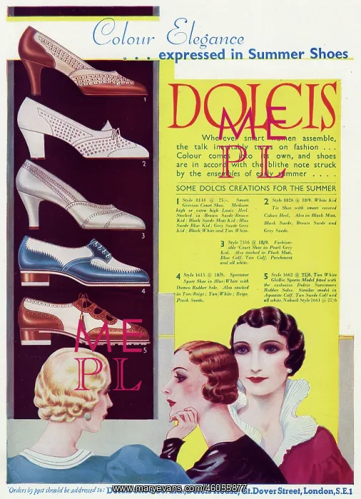 : Advert for Dolcis shoes 1933 : Advert for Dolcis shoes 1933
