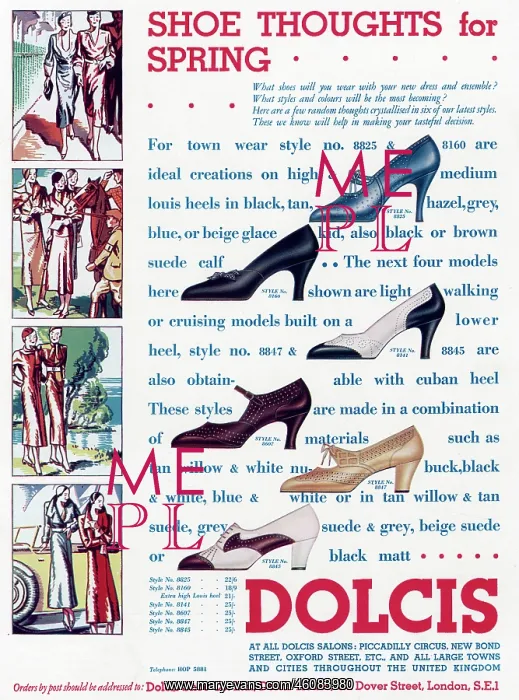 : Advert for Dolcis shoes 1933 : Advert for Dolcis shoes 1933