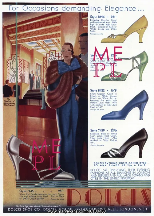 : Advert for Dolcis shoes 1933 : Advert for Dolcis shoes 1933