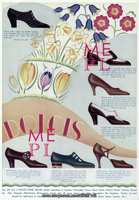 : Advert for Dolcis shoes 1936 : Advert for Dolcis shoes 1936