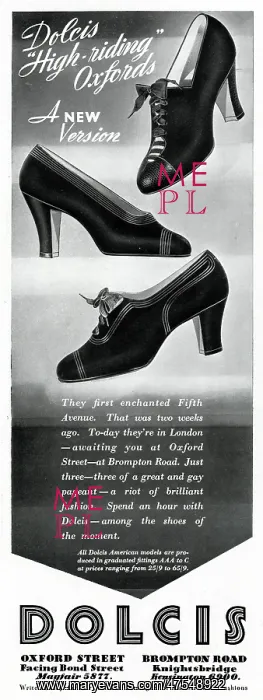 : Advert for Dolcis shoes 1936 : Advert for Dolcis shoes 1936