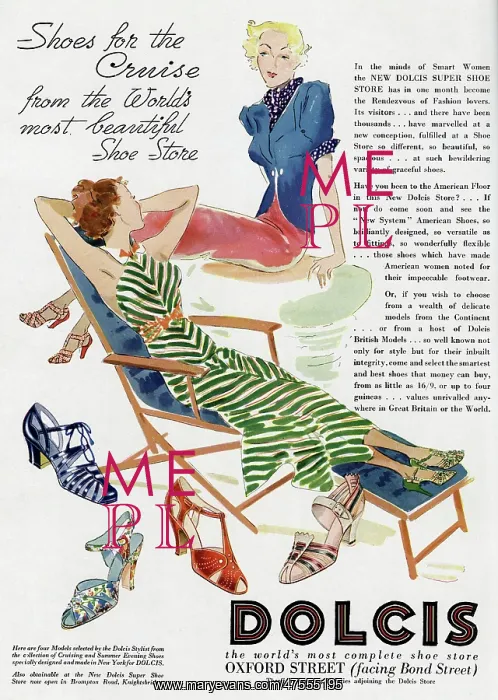 : Advert for Dolcis shoes 1936 : Advert for Dolcis shoes 1936