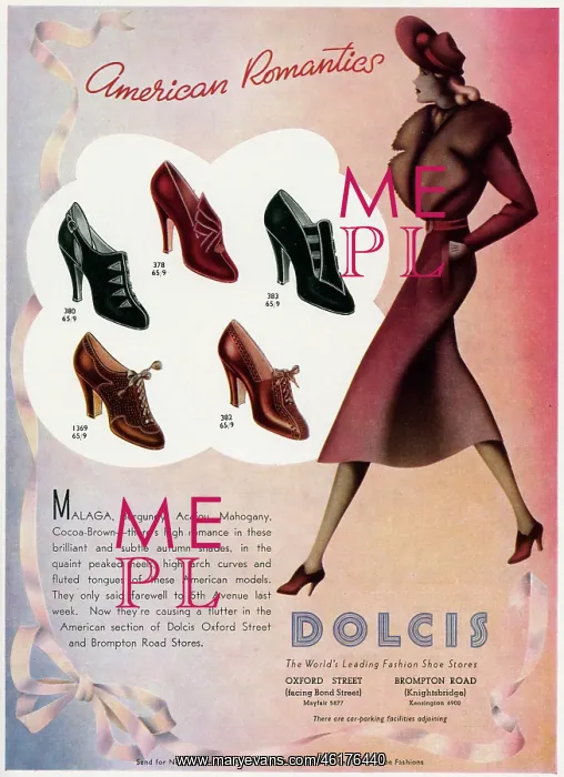 : Advert for Dolcis shoes 1937 : Advert for Dolcis shoes 1937