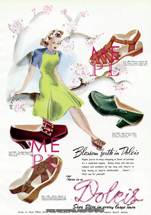 : Advert for Dolcis shoes 1942 : Advert for Dolcis shoes 1942
