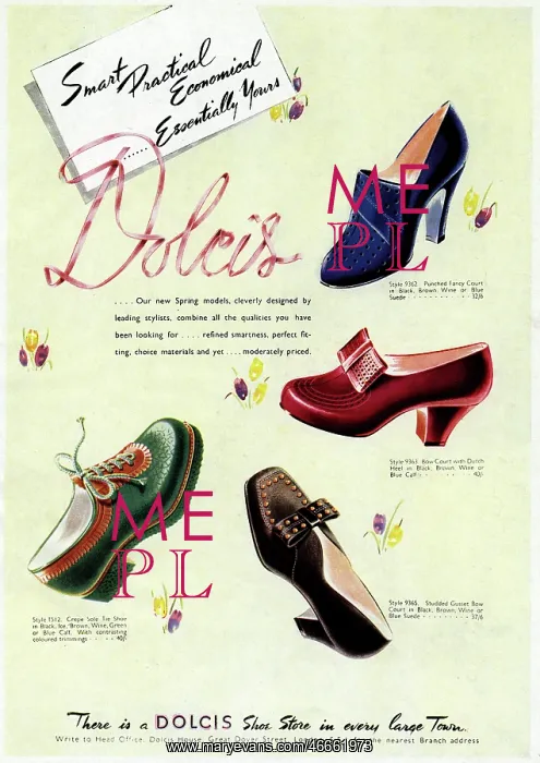 : Advert for Dolcis shoes 1942 : Advert for Dolcis shoes 1942