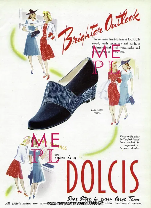 : Advert for Dolcis shoes 1944 : Advert for Dolcis shoes 1944