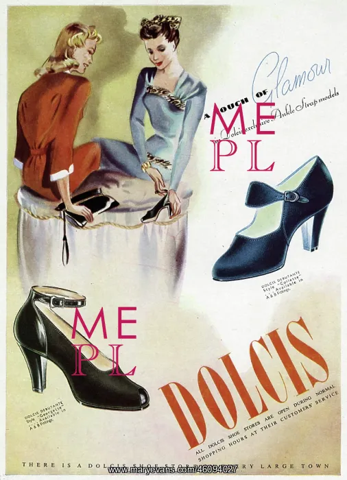: Advert for Dolcis shoes 1946 : Advert for Dolcis shoes 1946