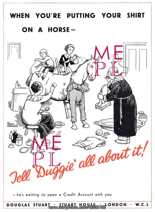 : Advert for Douglas Stuart - Tell Duggie all about it! 1936 : Advert for Douglas Stuart - Tell Duggie all about it! 1936