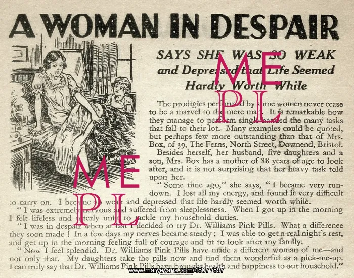 : Advertisement, Dr Williams pink pills for pale people : Advertisement, Dr Williams pink pills for pale people