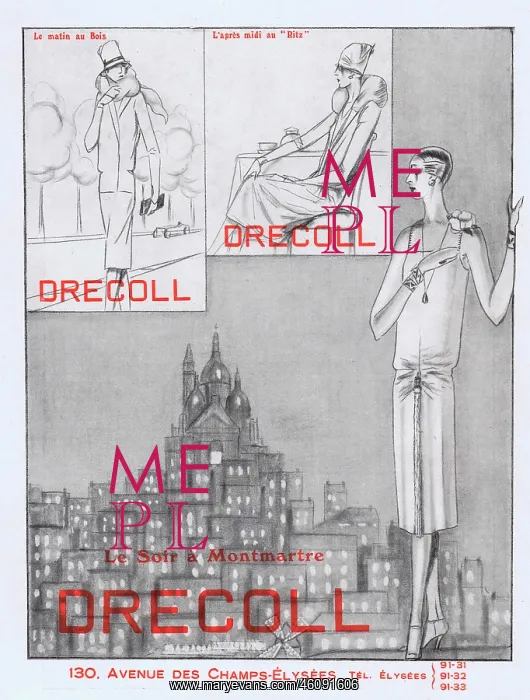  : Advert for Drecoll couture, 1927