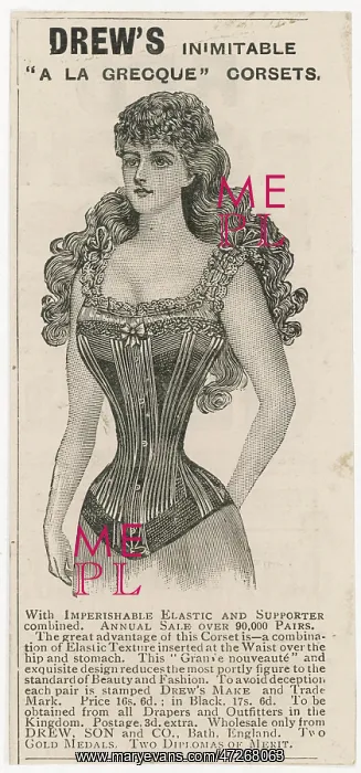 : Advert for Drew?s corset 1897 : Advert for Drew?s corset 1897