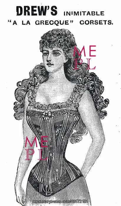 : An advertisement for Drew's whalebone corsets : An advertisement for Drew's whalebone corsets