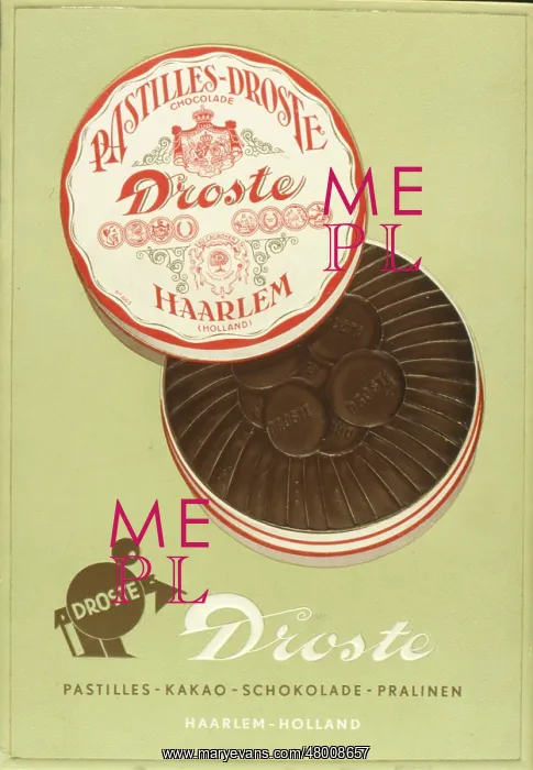: Advertisement for Droste chocolate pastilles : Advertisement for Droste chocolate pastilles