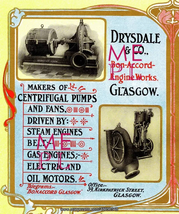 : Advert, Drysdale & Co, Manufacturers, Glasgow : Advert, Drysdale & Co, Manufacturers, Glasgow