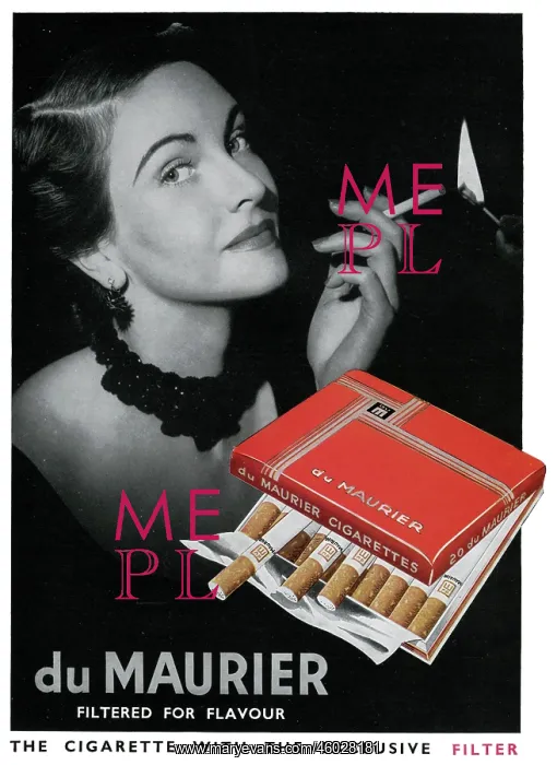 : Advert for Du Maurier cigarettes 1951 : Advert for Du Maurier cigarettes 1951