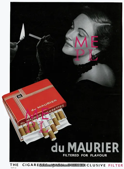 : Advertisement for Du Maurier cigarettes : Advertisement for Du Maurier cigarettes