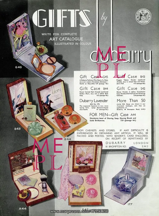  : Advert for Dubarry gift cases 1934