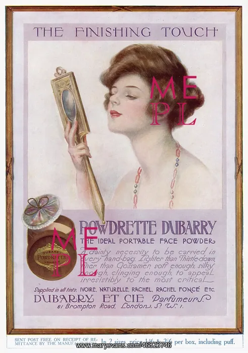 : Advert for Dubarry Powdrette 1919 : Advert for Dubarry Powdrette 1919