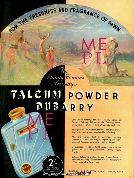  : Advert, Dubarry Talcum Powder