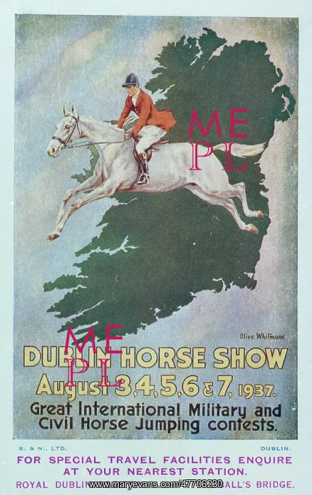 : Advertisement for the Dublin Horse Show, August 1937 : Advertisement for the Dublin Horse Show, August 1937