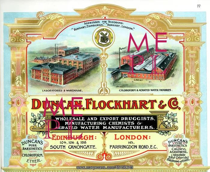 : Advert, Duncan, Flockhart & Co, Chemists, Edinburgh : Advert, Duncan, Flockhart & Co, Chemists, Edinburgh