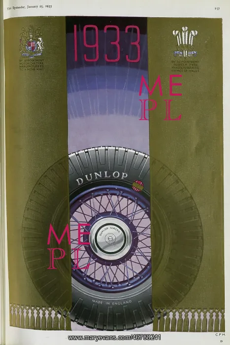 : Advertisement for Dunlop Magna tyres : Advertisement for Dunlop Magna tyres