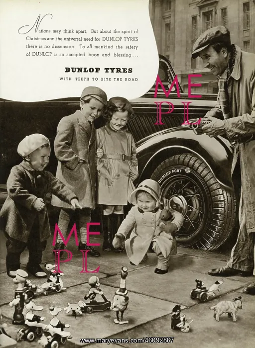 : Advert for Dunlop Tyres 1939 : Advert for Dunlop Tyres 1939