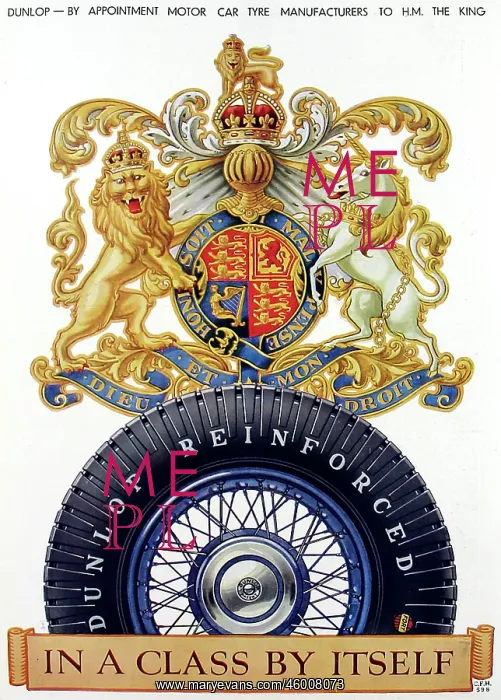 : Advertisement for Dunlop tyres : Advertisement for Dunlop tyres