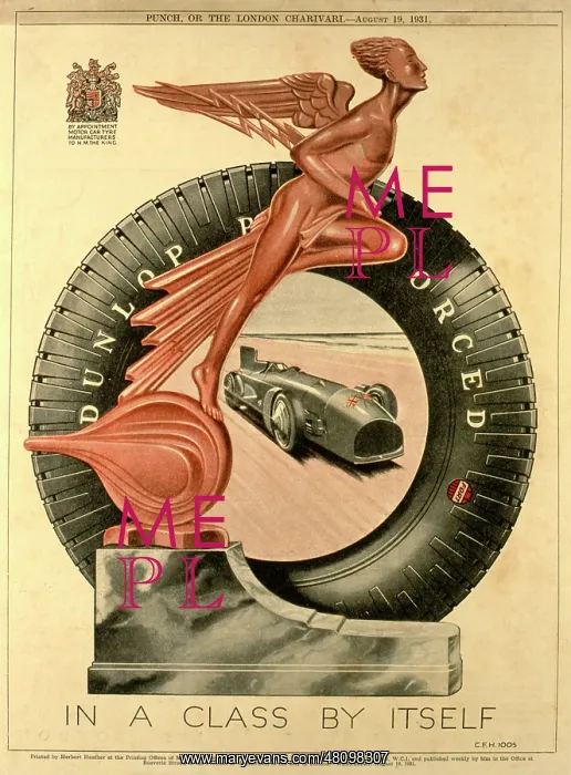 : Advertisement for Dunlop tyres : Advertisement for Dunlop tyres