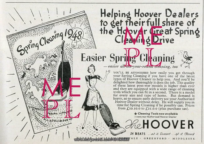  : Advert, Easier Spring Cleaning, Hoover Vacuum Cleaner