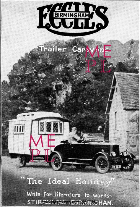 : Advertisement for Eccles caravan : Advertisement for Eccles caravan