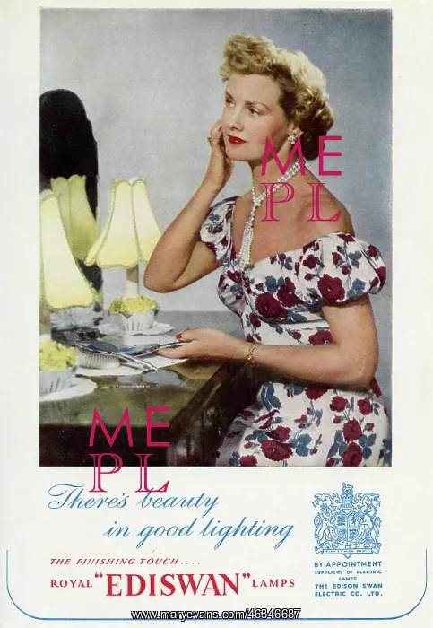 : Advert for Ediswan lamps 1950 : Advert for Ediswan lamps 1950