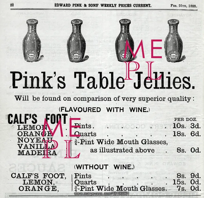  : Advert, Edward Pink's Table Jellies