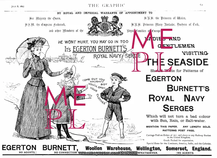 : Advertisement for Egerton Burnett's Serges : Advertisement for Egerton Burnett's Serges