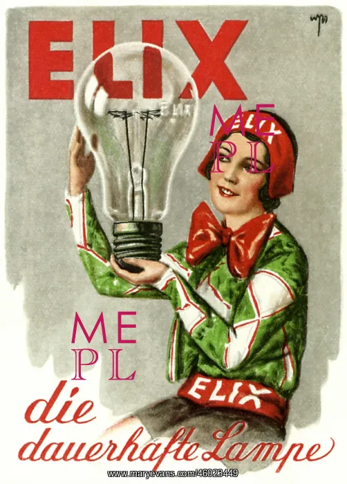  : advertising, electricity, light bulb, Elix lamps