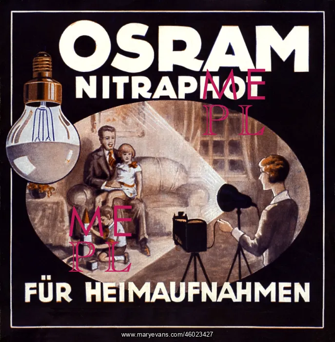  : advertising, electricity, light bulb, Osram