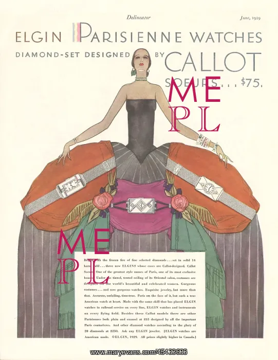 : Advert, Elgin Parisienne Watches : Advert, Elgin Parisienne Watches