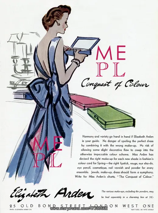 : Advert for Elizabeth Arden, cosmetics 1937 : Advert for Elizabeth Arden, cosmetics 1937