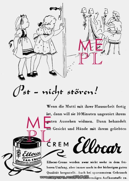 : advertising, Ellocar vanishing creme, advert : advertising, Ellocar vanishing creme, advert
