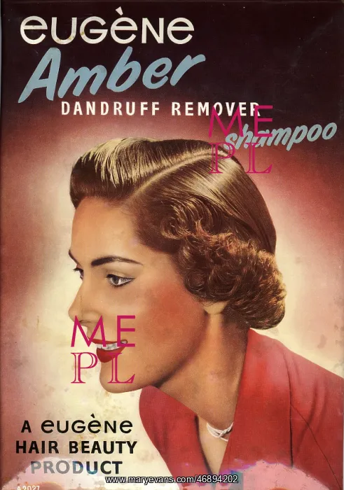 : Advert for Eugene Amber dandruff remover shampoo : Advert for Eugene Amber dandruff remover shampoo