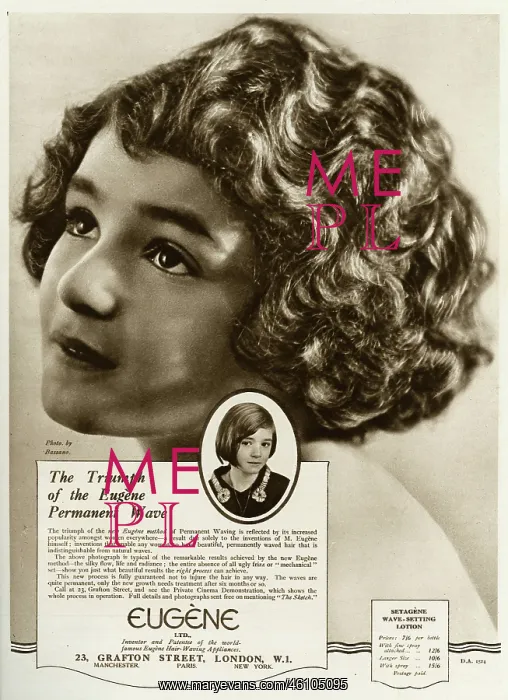 : Advert for Eugene - Permanant Hair Waving 1922 : Advert for Eugene - Permanant Hair Waving 1922